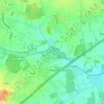 Carte topographique Karthaus, altitude, relief