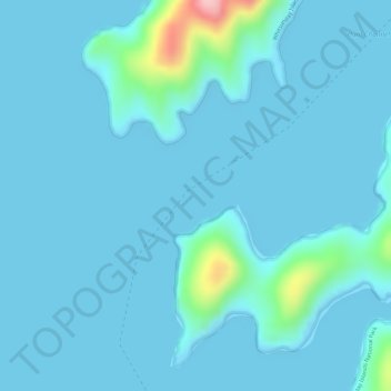 Carte topographique Whitsundays, altitude, relief