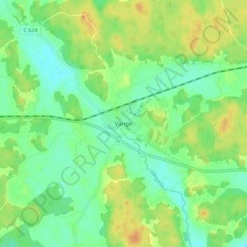 Carte topographique Vänge, altitude, relief