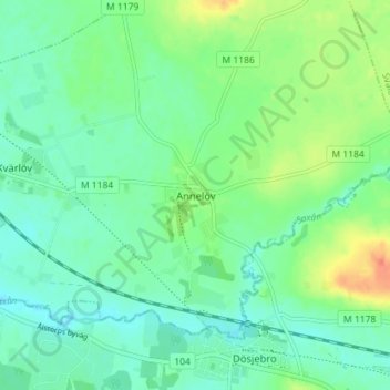 Carte topographique Annelöv, altitude, relief