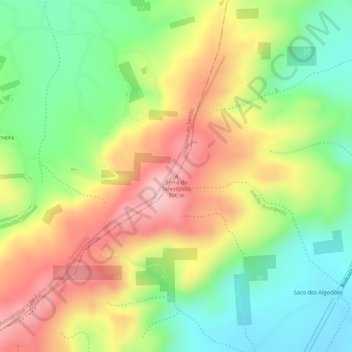Carte topographique Serra do Teresópolis, altitude, relief