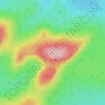 Carte topographique Storfjället, altitude, relief