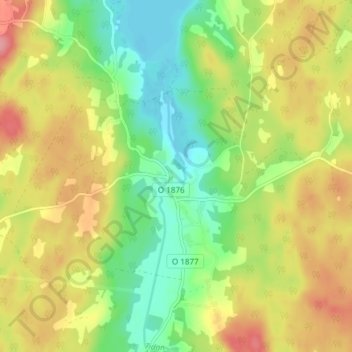 Carte topographique Liared, altitude, relief