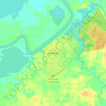 Carte topographique Autazes, altitude, relief