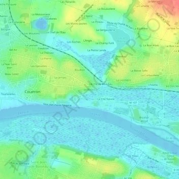 Carte topographique Le Bossis, altitude, relief