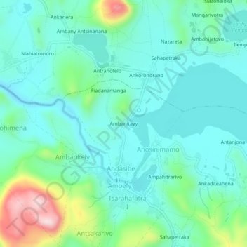 Carte topographique Ambanitavy, altitude, relief