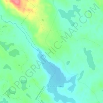 Carte topographique Renträsk, altitude, relief