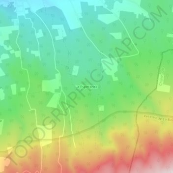 Carte topographique La Esperanza, altitude, relief
