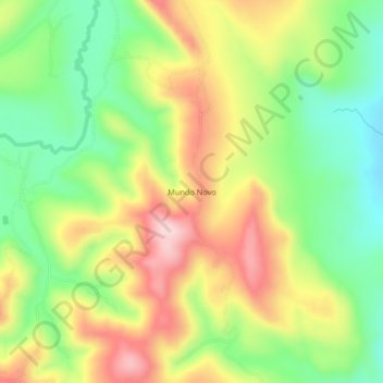 Carte topographique Mundo Novo, altitude, relief