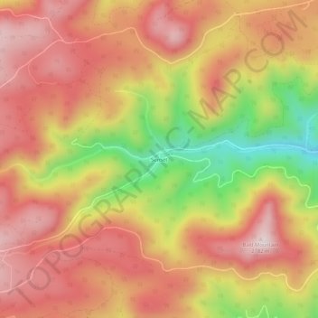 Carte topographique Sunset, altitude, relief