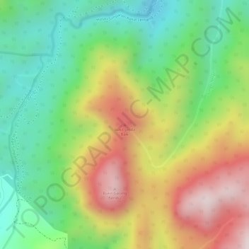 Carte topographique Bukit Janda Baik, altitude, relief