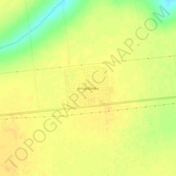 Carte topographique Arrojolândia, altitude, relief