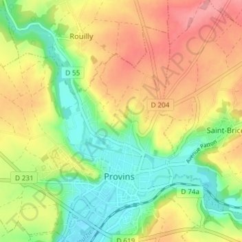 Carte topographique Les Limajauses, altitude, relief