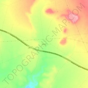 Carte topographique Cardiel, altitude, relief