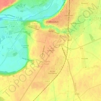 Carte topographique La Floride, altitude, relief