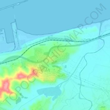 Carte topographique Bazoul, altitude, relief