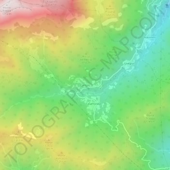 Carte topographique Cornolo, altitude, relief
