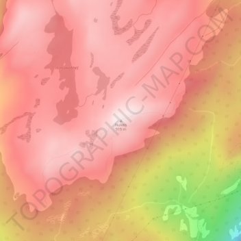 Carte topographique Nuken, altitude, relief