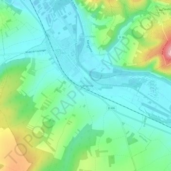 Carte topographique Sauve Genou, altitude, relief