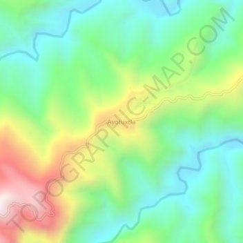 Carte topographique Ayotuxtla, altitude, relief