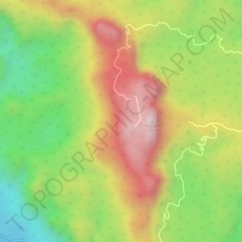 Carte topographique Satpura Range, altitude, relief