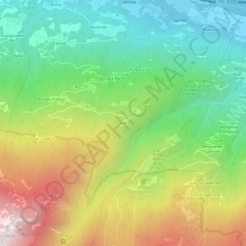 Carte topographique Adrit, altitude, relief