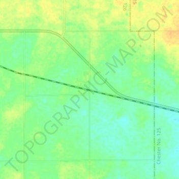 Carte topographique Candiac, altitude, relief