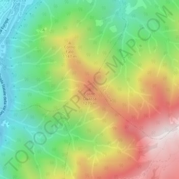 Carte topographique Corno Guazza, altitude, relief
