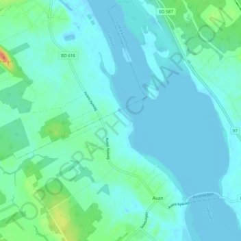 Carte topographique Lövnäset, altitude, relief