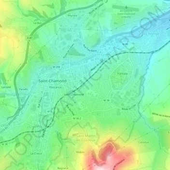 Carte topographique Clos Bernard, altitude, relief