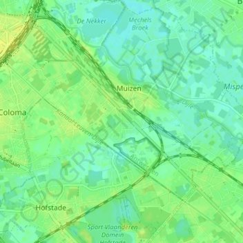 Carte topographique Venne, altitude, relief