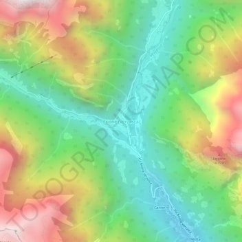 Carte topographique Brione (Verzasca), altitude, relief