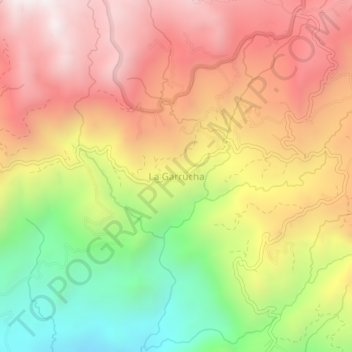 Carte topographique La Garrucha, altitude, relief
