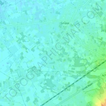 Carte topographique Baas, altitude, relief