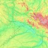 Carte topographique Straubing-Bogen, altitude, relief