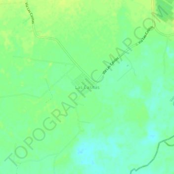 Carte topographique Las Casitas, altitude, relief