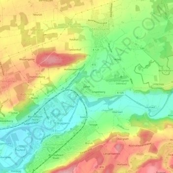 Carte topographique Epnet, altitude, relief