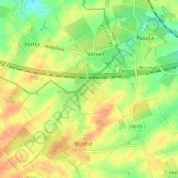 Carte topographique Krenwik, altitude, relief