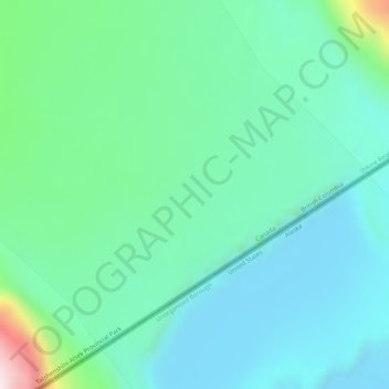 Carte topographique Grand Pacific Glacier, altitude, relief