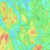 Carte topographique Upplands Väsby, altitude, relief