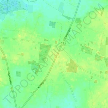 Carte topographique Tyvse, altitude, relief