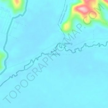 Carte topographique Tinading, altitude, relief