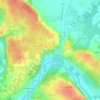 Carte topographique Bagnolet, altitude, relief