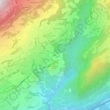 Carte topographique Villa, altitude, relief