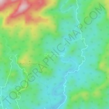 Carte topographique Mappedeceng, altitude, relief