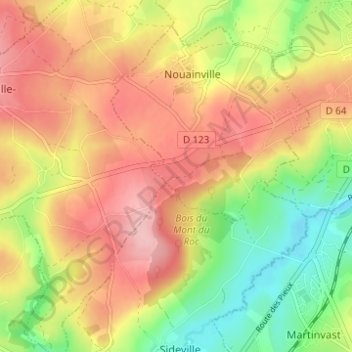 Carte topographique La Berquerie, altitude, relief