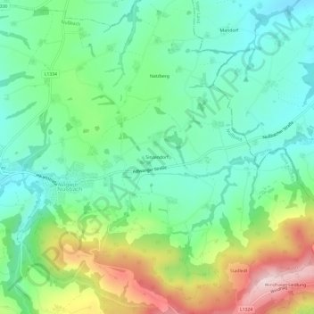Carte topographique Sinzendorf, altitude, relief