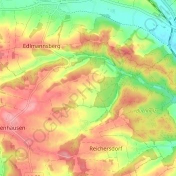 Carte topographique Hack, altitude, relief