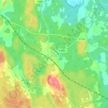 Carte topographique Äng, altitude, relief