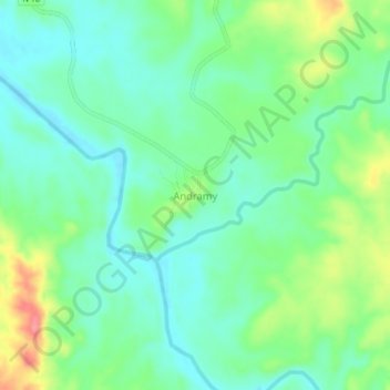 Carte topographique Andramy, altitude, relief